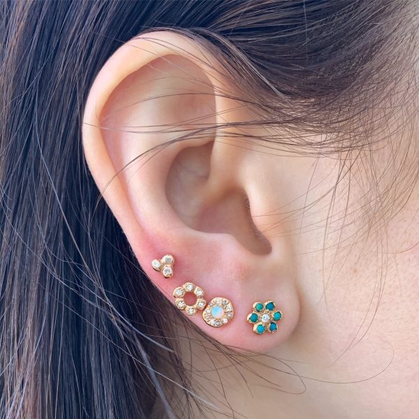 Diamond Flower Child Studs