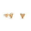 Yellow Gold Puff Heart Studs Elisa Solomon Jewelry