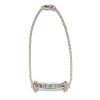 dog bone id bracelet in sterling silver with multicolor gemstones