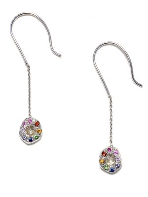 white-gold-rainbow-dangling-earrings white gold rainbow dangling earrings