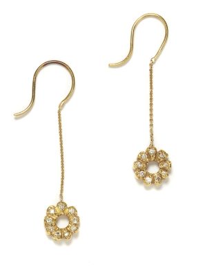 yellow-gold-flower-child-dangling-earrings yellow gold flower child dangling earrings