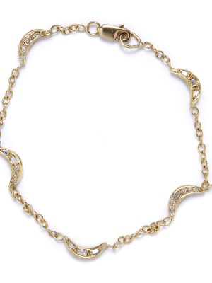 mini moon bracelet with diamonds