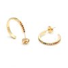 yellow gold tie dye hoops