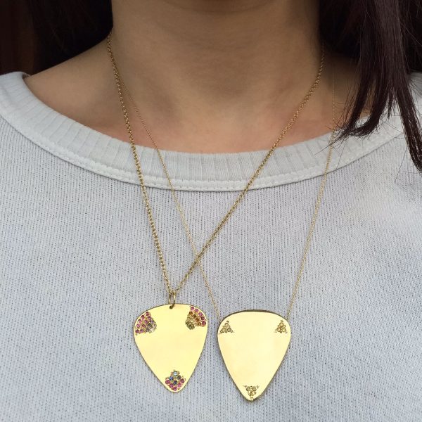 Multicolor Guitar Pick Charm