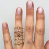 6 Multicolor Tiny Open Heart Ring