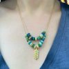 Feather Necklace With Beads