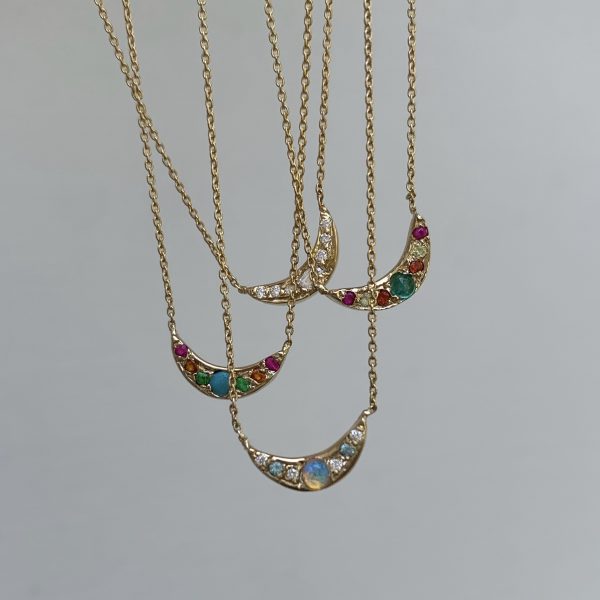 Diamond Mini Moon Necklace
