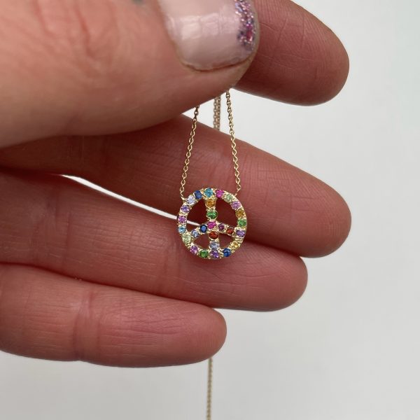Facetune_18-12-2021-23-28-05 Multicolor Peace Sign Necklace