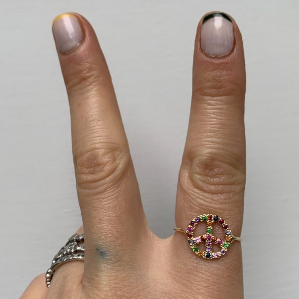 Facetune_26-09-2020-11-01-40 Multicolor Peace Sign Ring