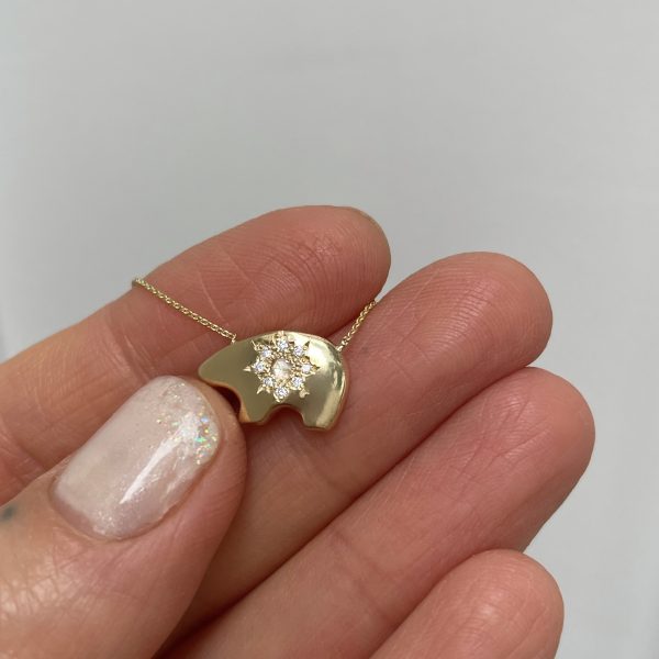 Diamond Bear Necklace