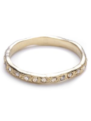 Old Mine and Baguette Diamond Band