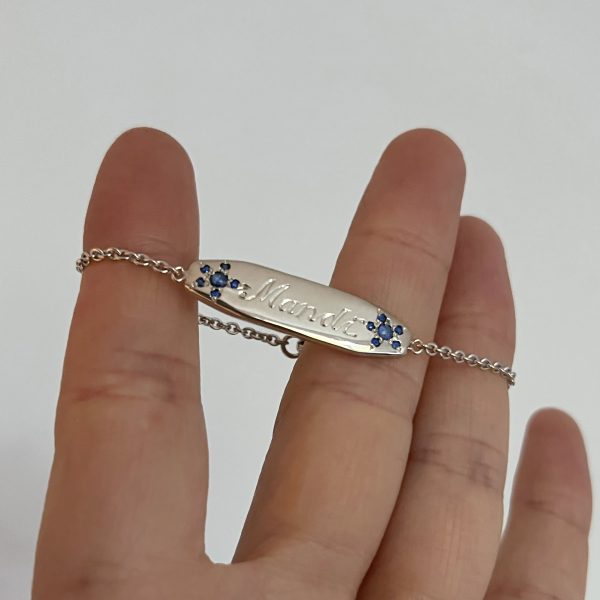 blue_sapphire_flower_id_bracelet Sapphire Flower Id Bracelet