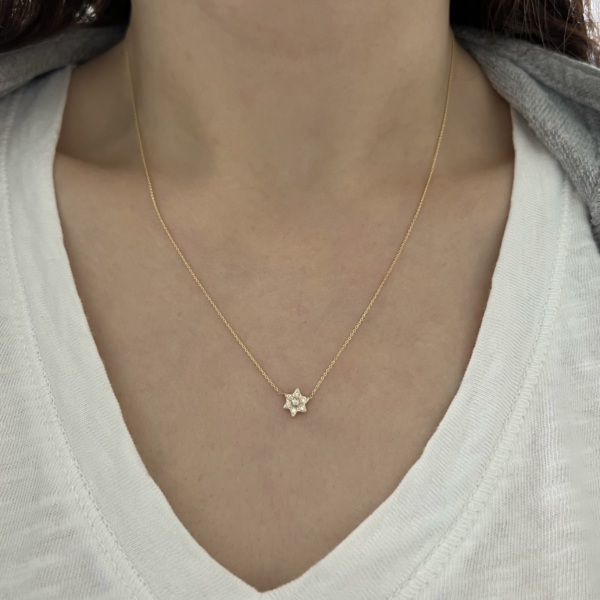 Diamond 6 Point Star Necklace