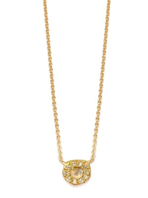 moonstone-diamond-disk-necklace-yellow-gold Moonstone Diamond Disk Necklace in Yellow Gold