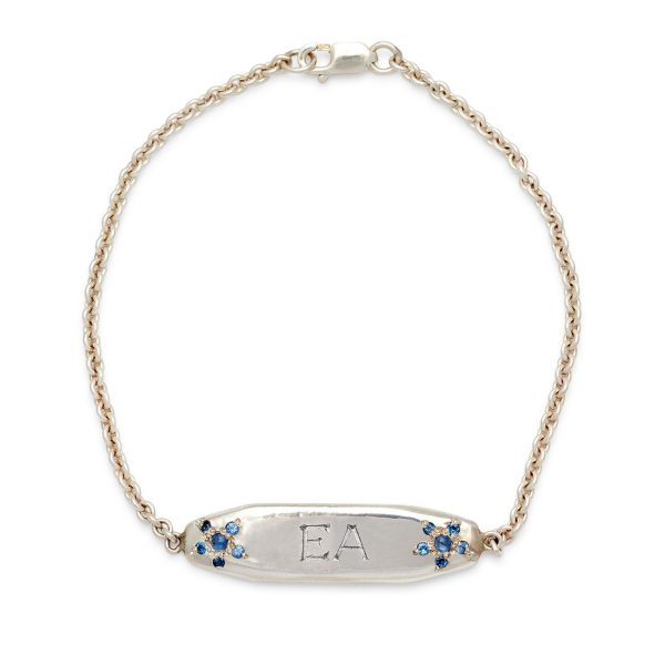 sterling-silver-ID-bracelet-2-letter-engraved sterling silver ID bracelet 2 letter engraved