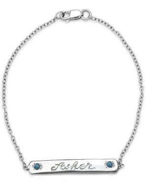 STERLING SILVER SKINNY ID BRACELET Engraved
