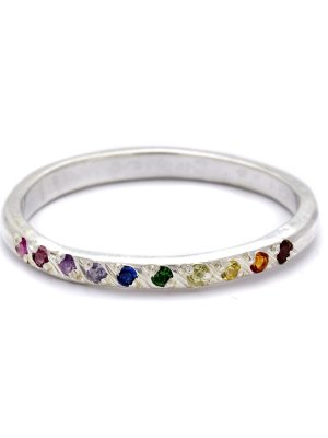 sterling silver tie dye band