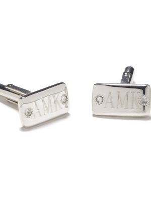sterling-silver-white-sapphire-cufflinks Sterling Silver White Diamond Cufflinks