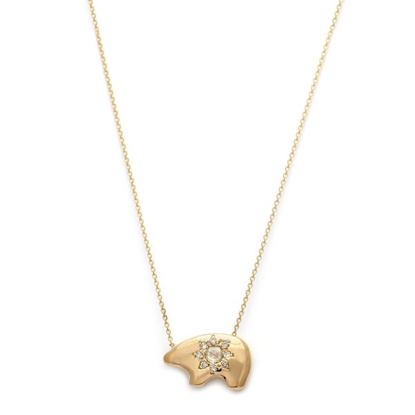 Elisa Solomon - Yellow Gold Bear Necklace