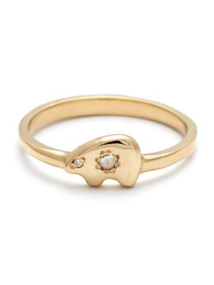 Diamond Bear Ring