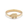 yellow gold bear ring melee Diamond Melee Bear Ring