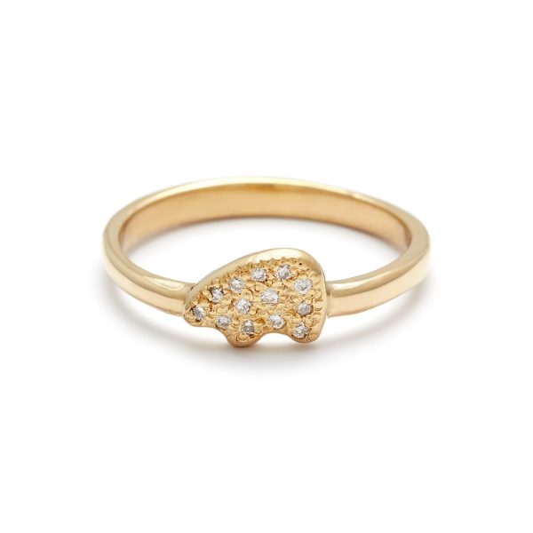 yellow gold bear ring melee Diamond Melee Bear Ring