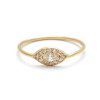 yellow gold diamond eye ring Diamond Eye Ring