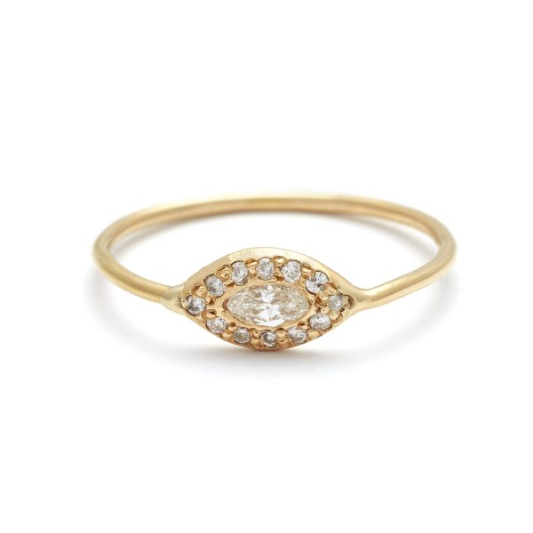 yellow gold diamond eye ring Diamond Eye Ring