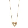 yellow gold diamond open heart necklace Elisa Solomon - Yellow Gold Diamond Open Heart Necklace