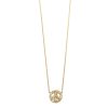 Elisa Solomon - Yellow Gold Diamond Tiny Peace Sign Necklace