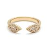 yellow gold eyes cuff ring Diamond Eyes Cuff Ring