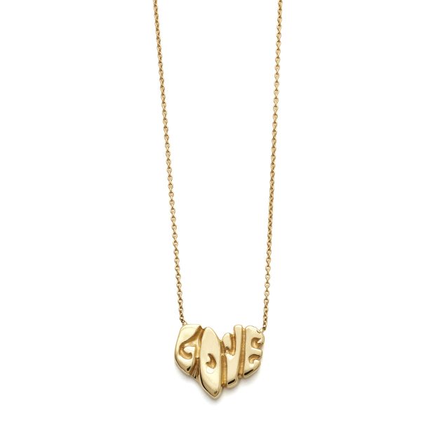 Elisa Solomon - Yellow Gold Love Heart Necklace