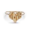 yellow gold love heart ring Love Heart Ring