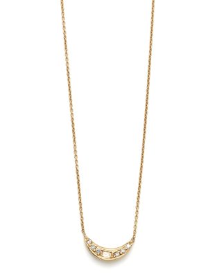 yellow gold mini moon necklace Elisa Solomon - Yellow Gold Mini Moon Necklace
