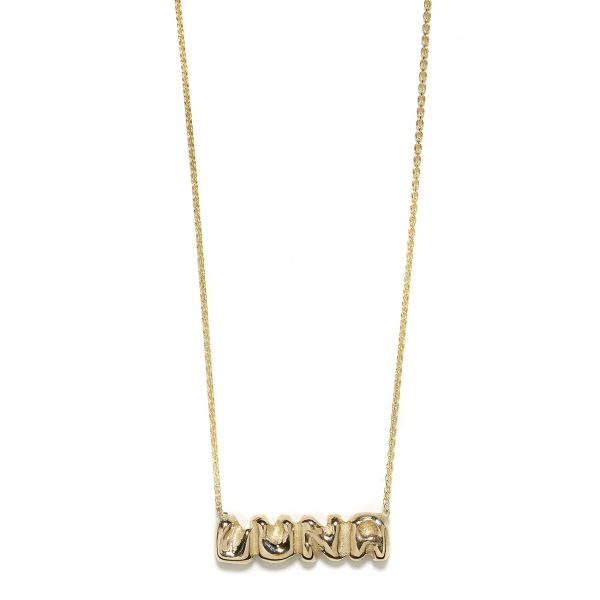 yellow gold name necklace Elisa Solomon - Yellow Gold Name Necklace