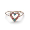 yellow gold open heart ring Open Heart Ring