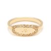 yellow gold oval signet ring 1 script letter