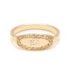 yellow gold oval signet ring 2 bold letters