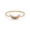 Rainbow Mini Moon Ring