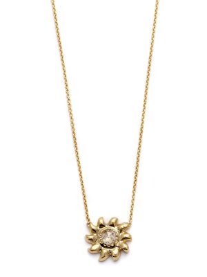 yellow gold sun necklace Elisa Solomon - Yellow Gold Sun Necklace