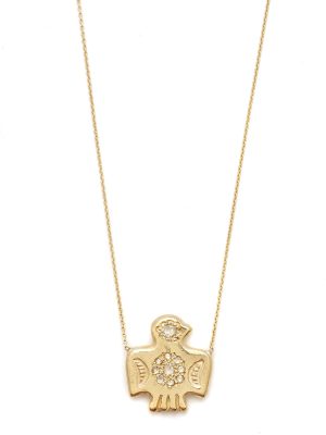 Elisa Solomon - Yellow Gold Thunderbird Necklace