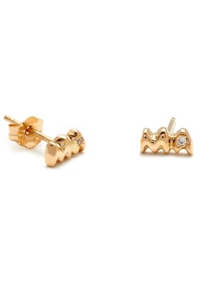 Yellow Gold Mama Studs Elisa Solomon Jewelry