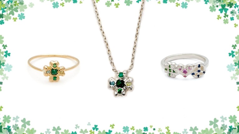 Lucky Jewels - Clover Ring & Necklace - Elisa Solomon