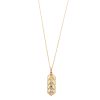 Yellow Gold Rainbow Feather Necklace - Elisa Solomon
