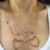 Rainbow Open Heart Necklace