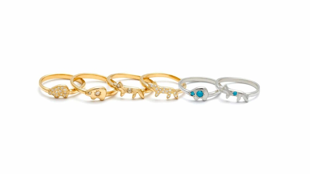 Animal Lover Jewelry - Fox, Bear, Dog Rings
