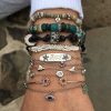 1 Sapphire Flower Id Bracelet