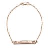 Pink Gold Moonstone Skinny ID Bracelet Pink Gold Moonstone Skinny ID Bracelet