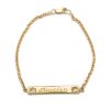 Yellow Gold Moonstone Skinny ID Bracelet Yellow Gold Moonstone Skinny ID Bracelet