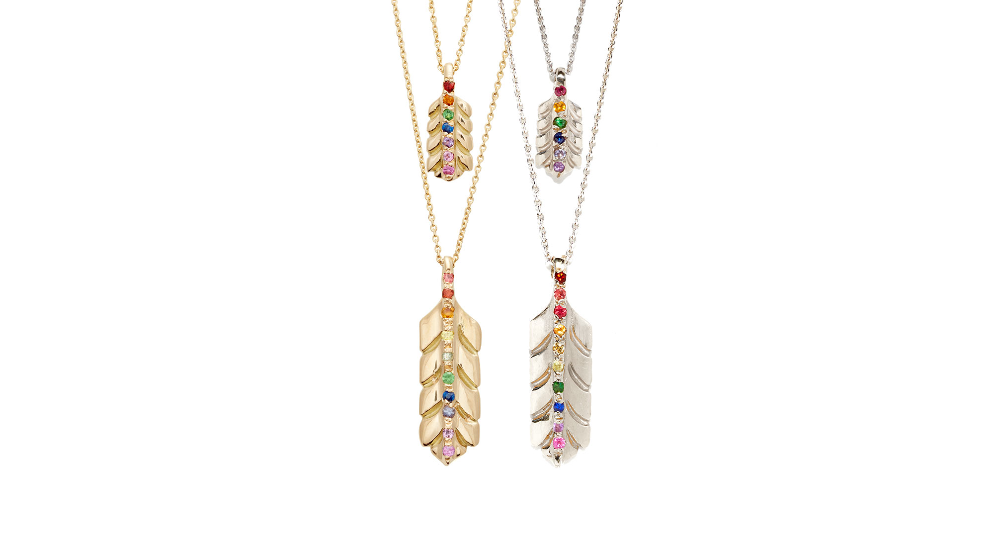 Fall Feather Necklaces